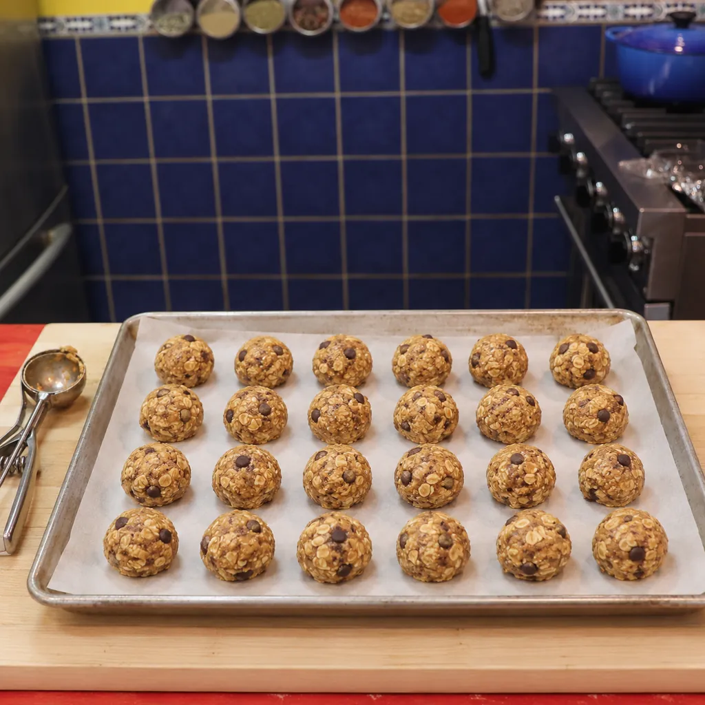 no bake peanut butter oat energy balls, step 2