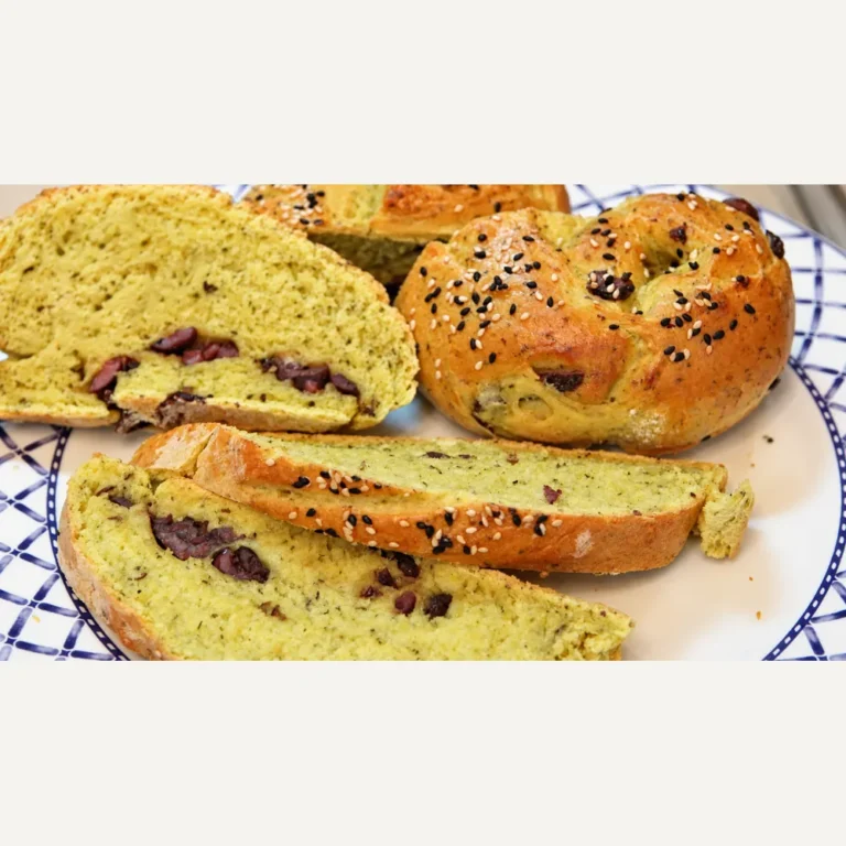 Homemade Olive Bread with Herbs and Sesame