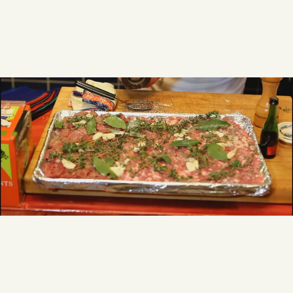 pate de canard en terrine au porc cognac et foie de canard, étape 2