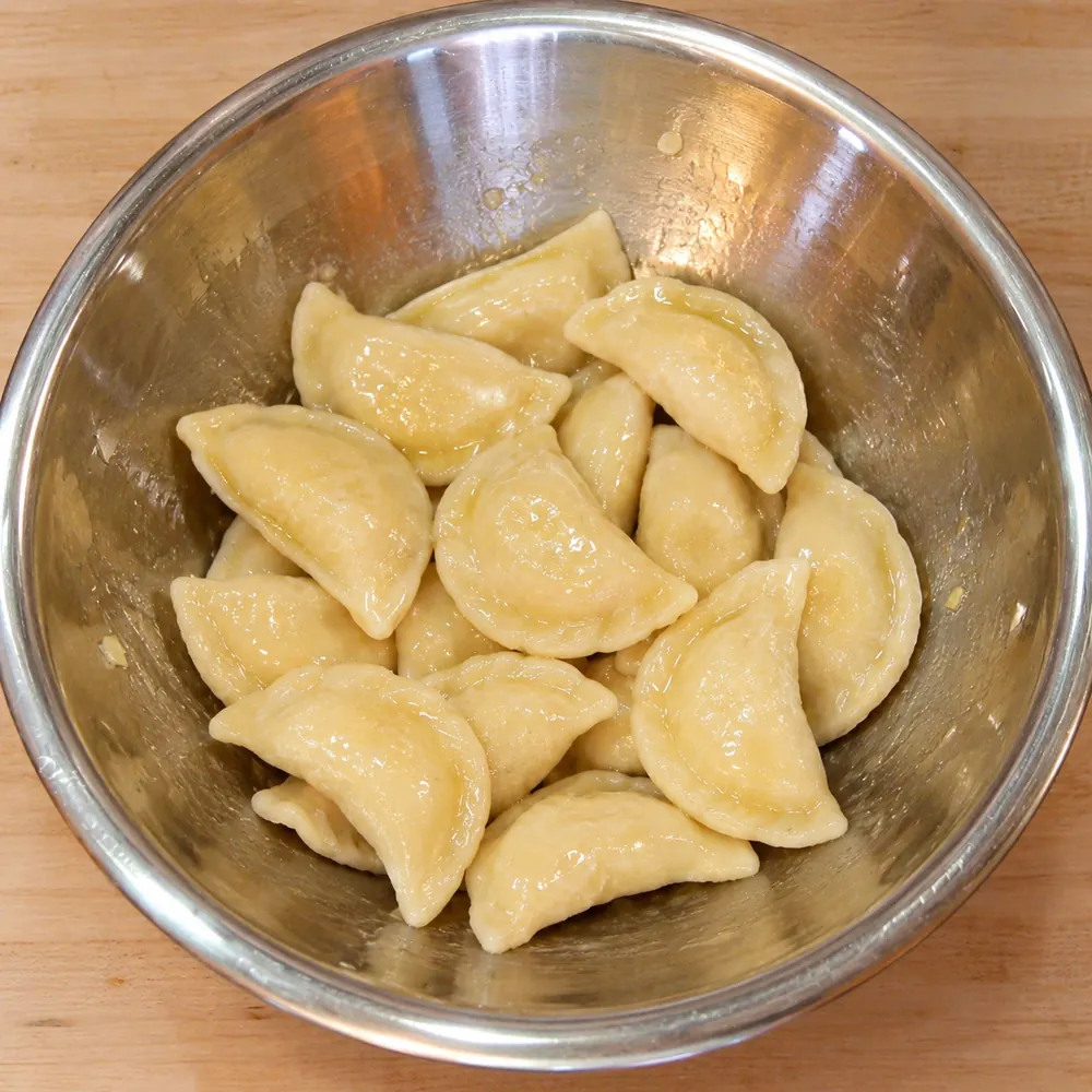 pierogis surgeles friteuse air, étape 1