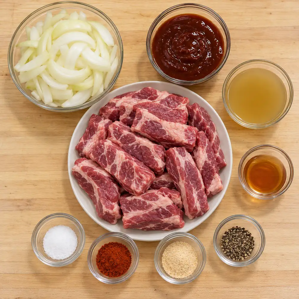porc style country mijoteuse, ingredients