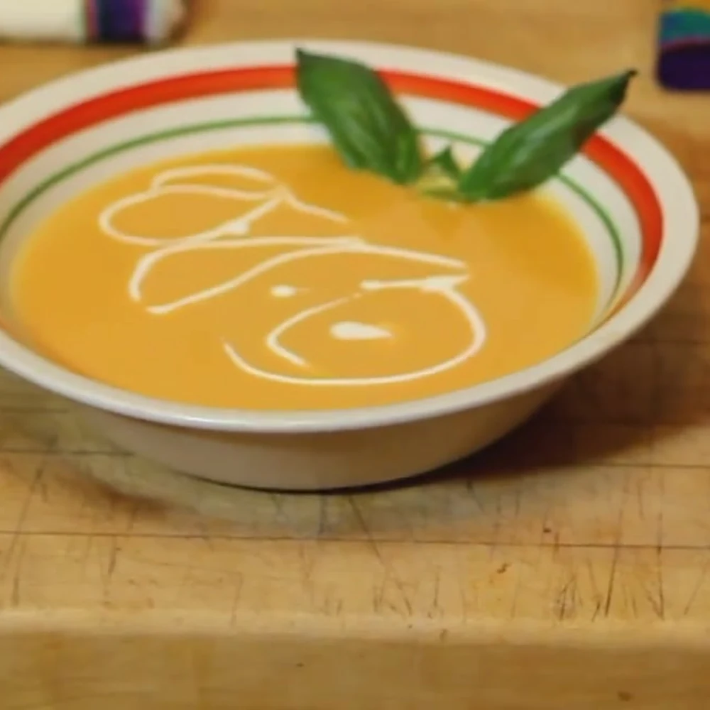 potage crecy carrot soup, finished dish