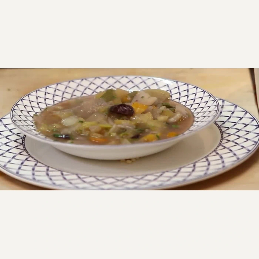 potage cultivateur french vegetable soup, finished dish