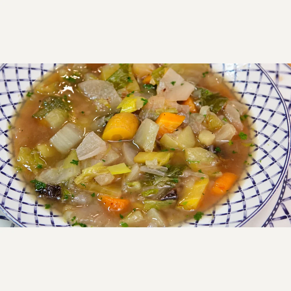 potage cultivateur french vegetable soup, finished dish
