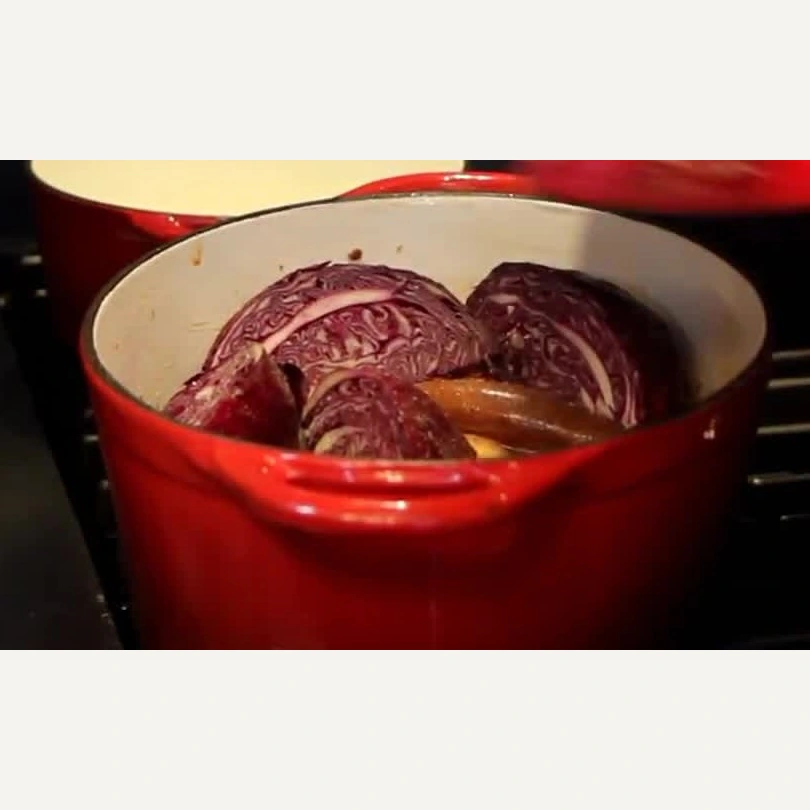 potee chou rouge confit canard saucisses, &eacute;tape 3