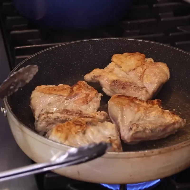 poulet cajun sauce parmesan epinards, étape 3