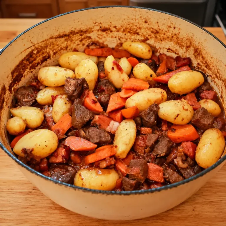 Ragoût de caribou au lard fumé et pommes de terre