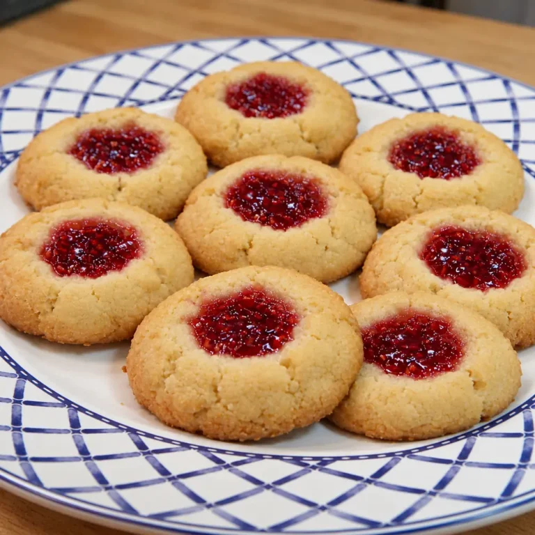 Raspberry Thumbprint Cookies with a Tender Butter Dough
