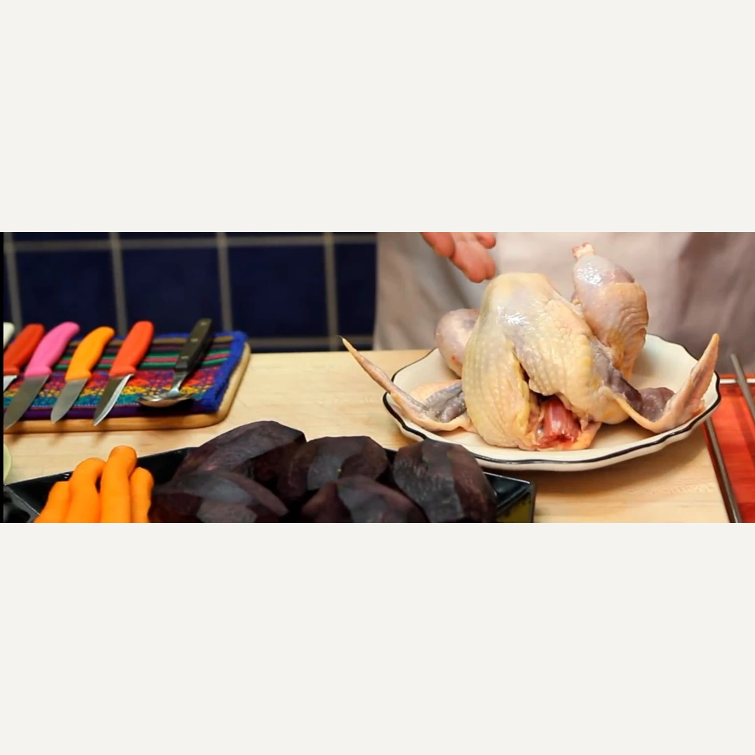 roast guinea fowl blueberry maple sauce, ingredients