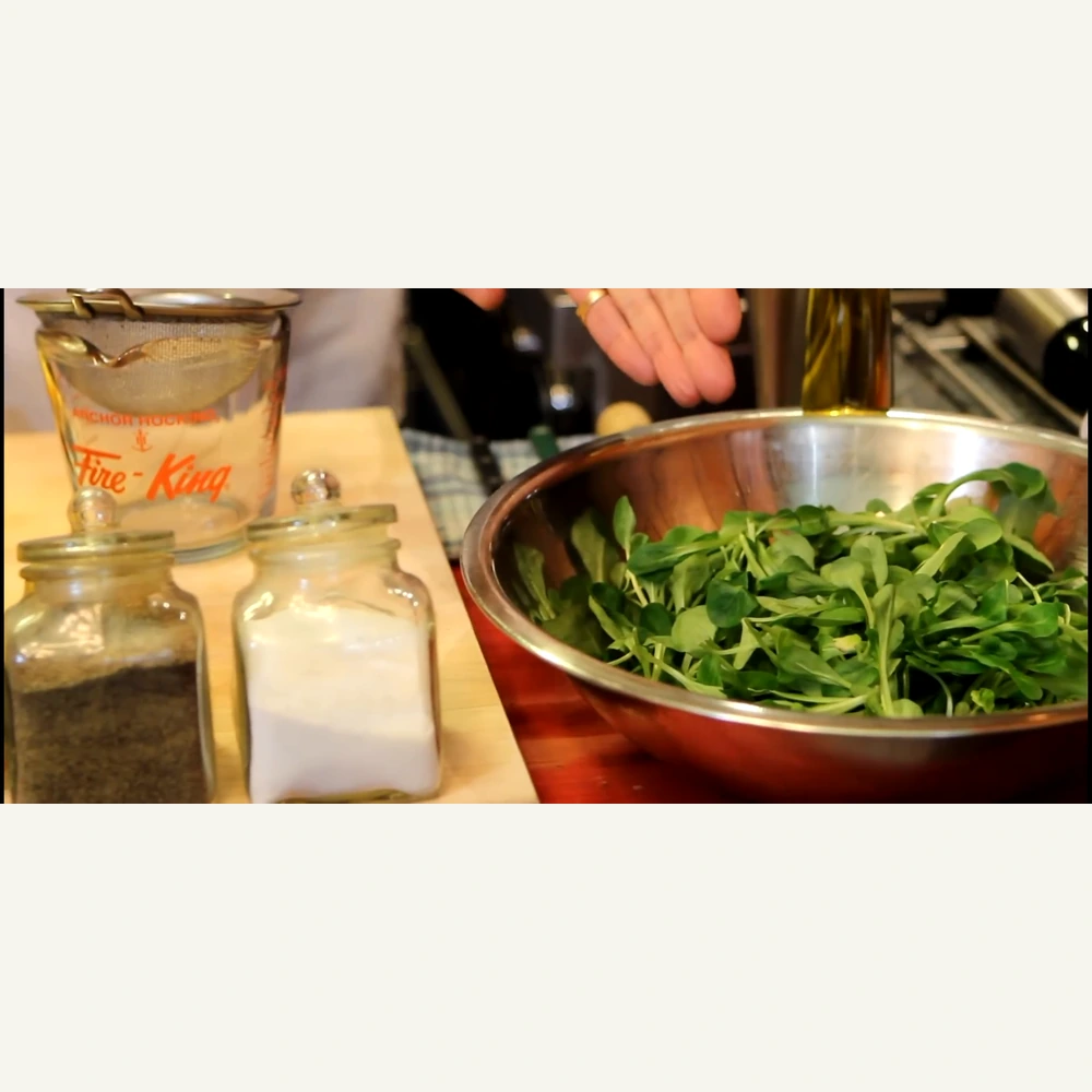 salade de mache sauce verte au citron et aux herbes, ingredients