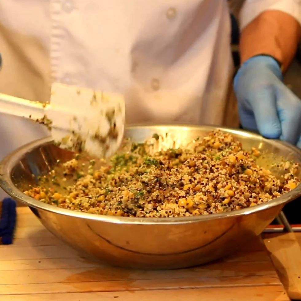 salade lentilles quinoa citron dijon, &eacute;tape 6
