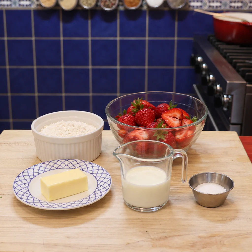 shortcakes fraises biscuits creme, ingredients