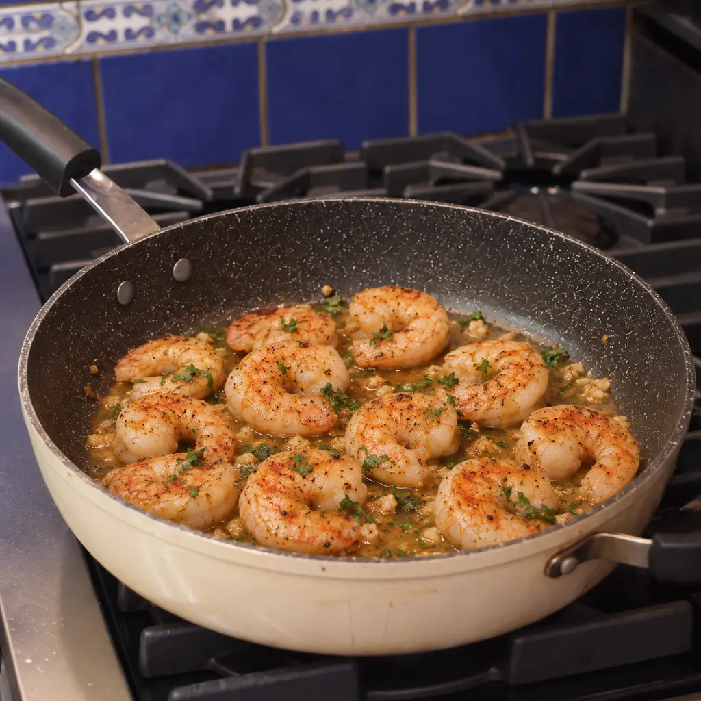 shrimp and cheddar grits, step 2