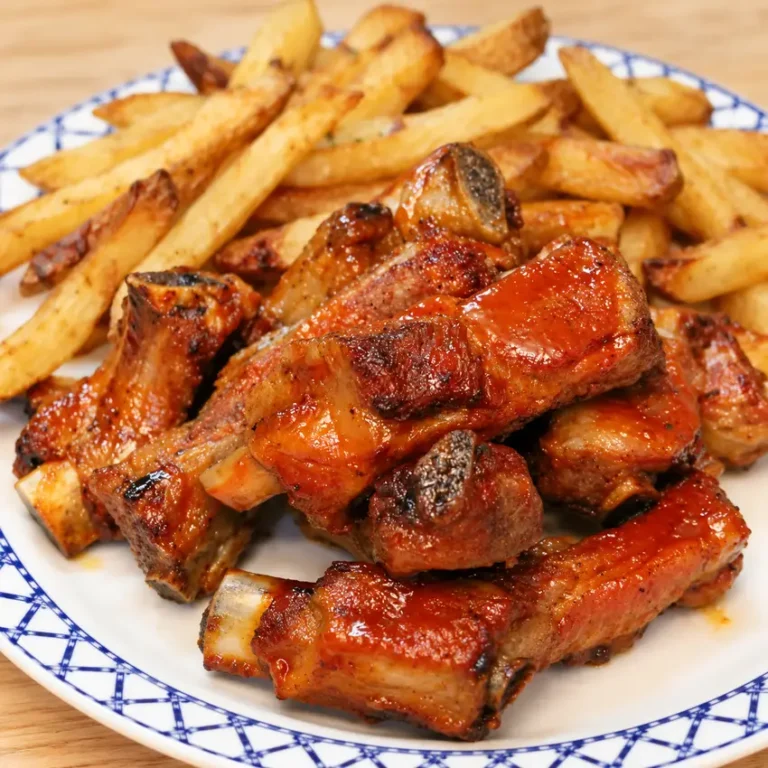 Tender BBQ Pork Ribs Simmered with Herbs and Finished in the Oven