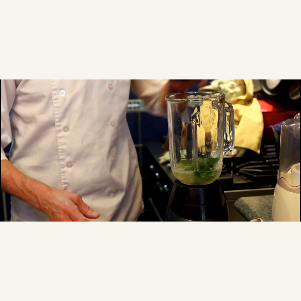 smoothie au melon deau citron et menthe facon granite, étape 2