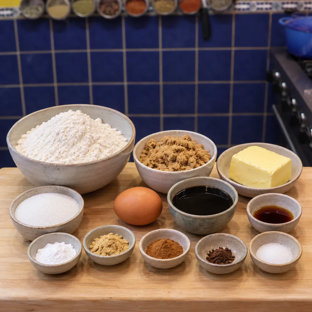 soft molasses cookies, ingredients