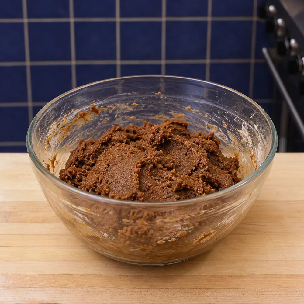 soft molasses cookies, step 1