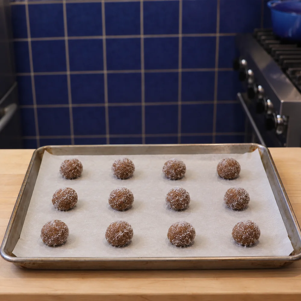 soft molasses cookies, step 2