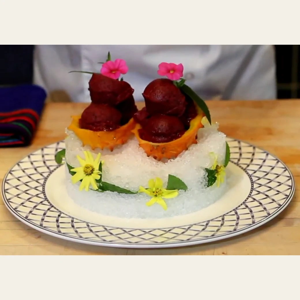 sorbet aux bleuets maison sorbetiere, plat fini