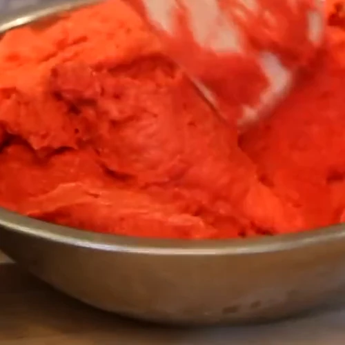 sorbet framboise maison sorbetiere, étape 6