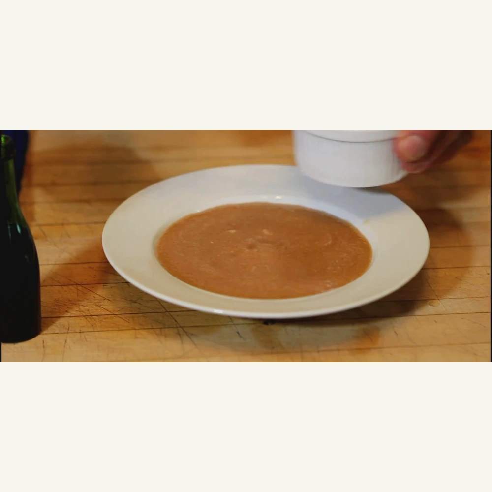 soupe froide de melon au porto et a la creme, étape 5