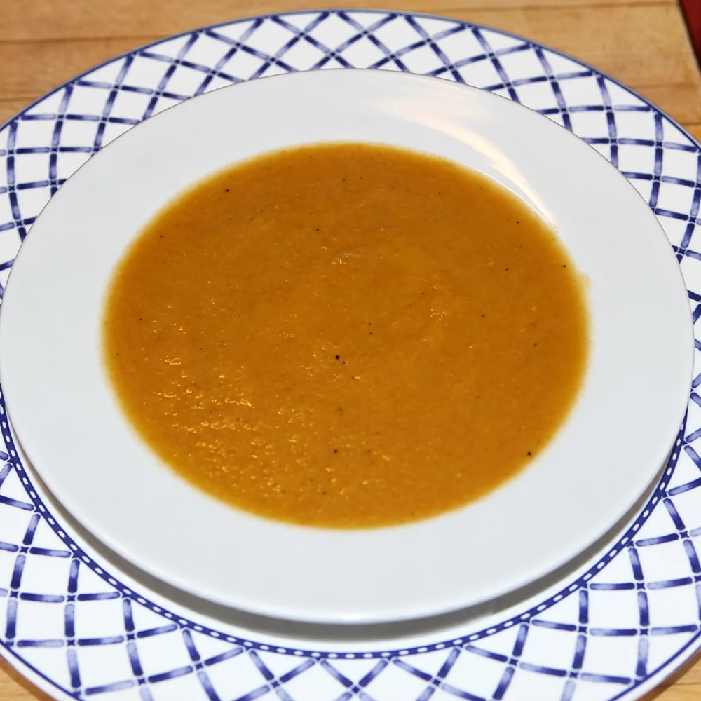 soupe legumes mixee legumes bouillon, plat fini