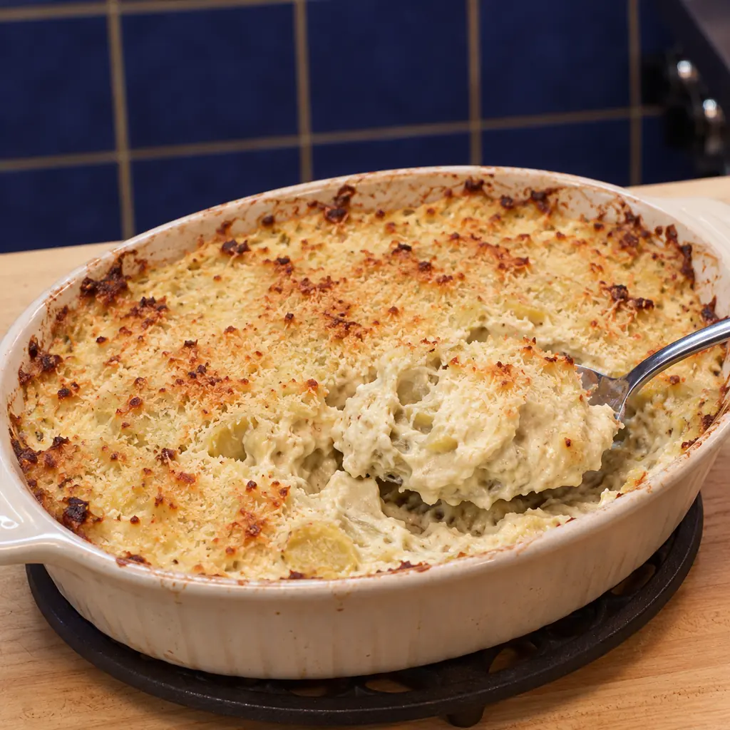 Trempette chaude aux artichauts et parmesan sans épinards