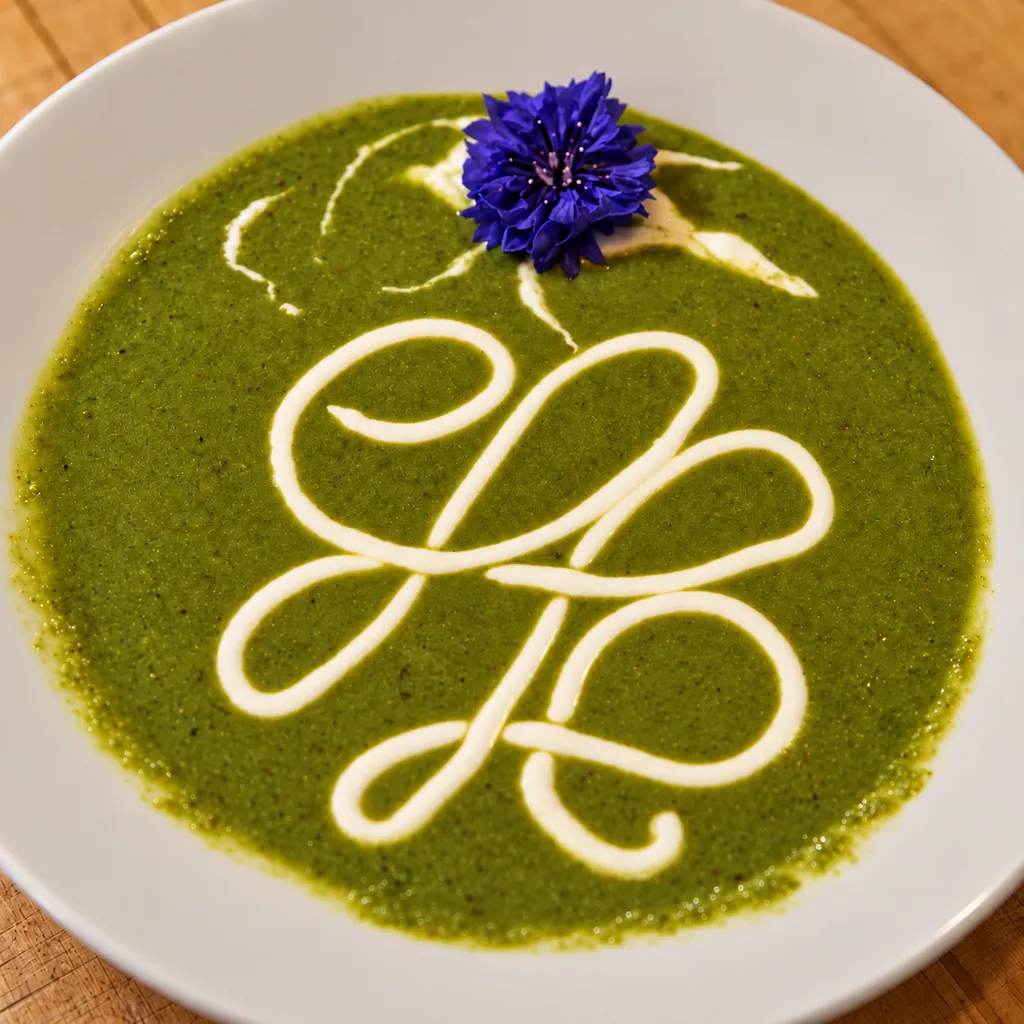 veloute tetes de violon creme sure, plat fini